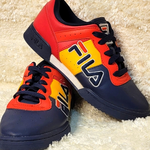 Fila Other - Original Fitness Training Shoes - Nautical Navy Blue / Red Yellow